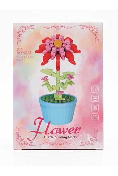 Lama Store Bricks Puzzle Botanik Çiçek Yapboz - Yapay Çiçek Buketi Mini Blok ...