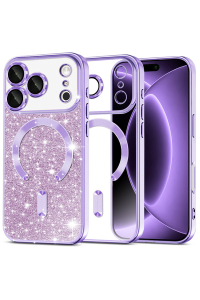 Techsuit iPhone 17 Pro/ iPhone 18 Pro Πολυτελής Θήκη MagSafe με Γκλίτερ, Ανοι...