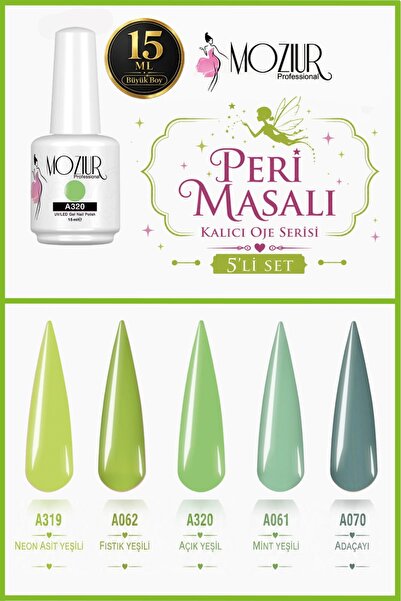 MOZIUR Peri Masalı Kalıcı Oje Serisi 15ml Büyük Boy