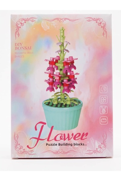 Lama Store Bricks Puzzle Botanik Çiçek Yapboz - Yapay Çiçek Buketi Mini Blok ...