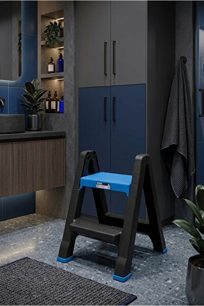 tiritoğluhome Katlanabilir 2 Basamaklı Kaymaz Tabure Mutfak Banyo İçin Plasti...