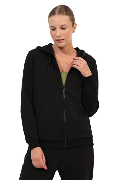 lumberjack Women's Black Sweatshirt Wb 18Sn77 Full Zip