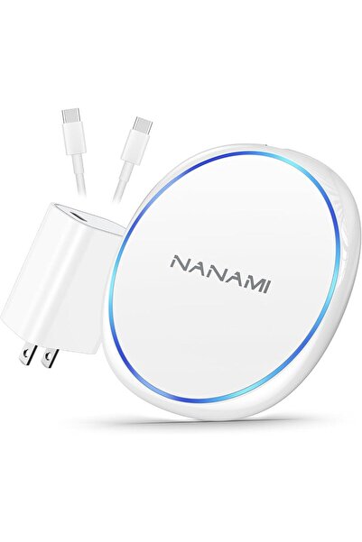 NANAMI Încărcător wireless rapid circular Fast Wireless Charger, compatibilit...