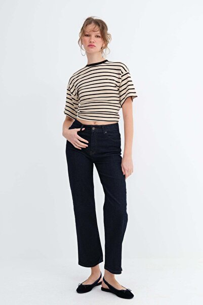 Addax Wide Leg Jean Pants Pn1070