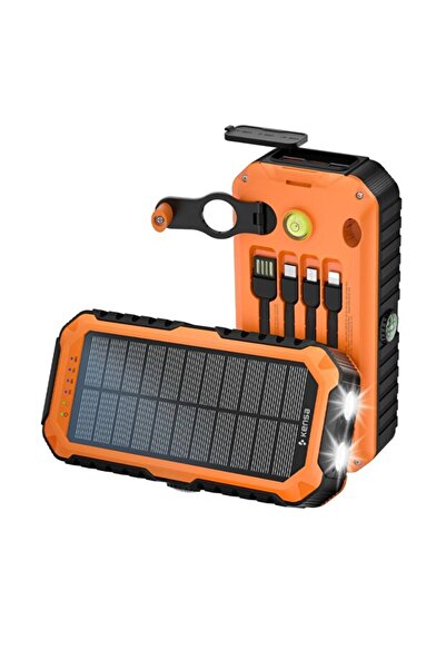 Forestia Güneş Enerjili 20.000 mAh Dahili 4 Kablolu Powerbank Şarj Cihazı - S...