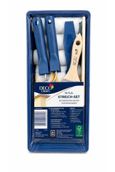 Generic Brand Set de vopsit și renovare DECO CRAFT, 13 piese – Trafaleți, pen...