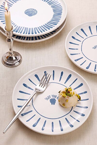 Rivaİstanbul Ocean Muse Nordic Cake Plate 4-Piece Cake & Presentation Plate 2...