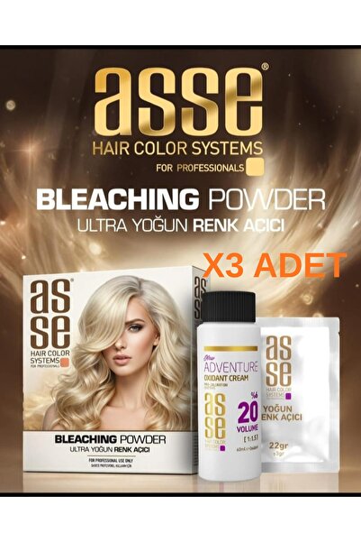 asse Bleaching Powder – Ultra Güçlü Saç Açıcı Toz, 8 Ton Açma Etkisi, Profesy...