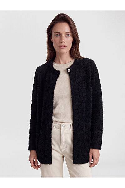 LC Waikiki Lcw Grace Black Crew Neck Women's Knitwear Cardigan