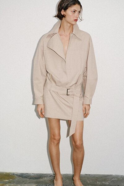 Buti Allbucks Za *Ra Belted Mini Trench Dress Abzra00110