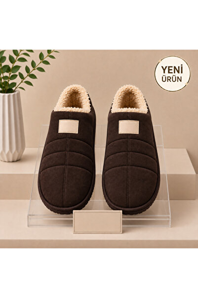 MOON CLOUD Unisex Sıcak Tutan Rahat Peluş Kapitone Ev Terliği Ev Botu Kışlık ...