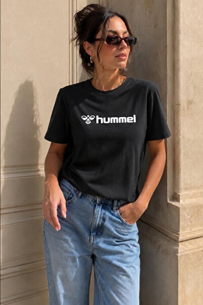 hummel Hmlnesle 912031 Черна дамска тениска Ежедневен стилен модел