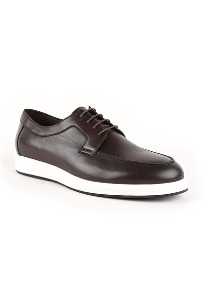 LBR Men's Casual Shoes Brown Genuine Leather Lace-Up Lightweight White Eva So...