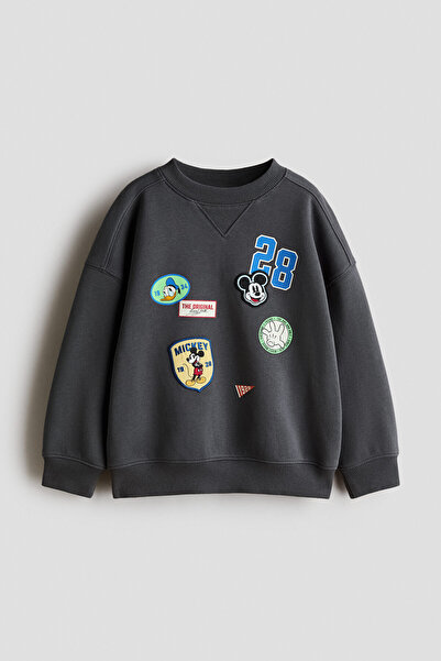 H&M Aplikeli Sweatshirt