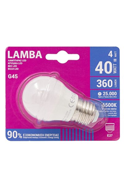 OEM Bec LED 4W E27 G45 - Lumină rece de zi 6500K