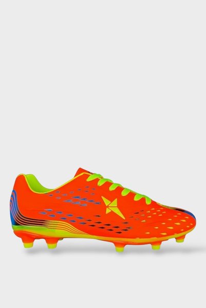 Jagulep Men's Tpu Sole Football Cleats Astroturf Shoes Orange - Yellow