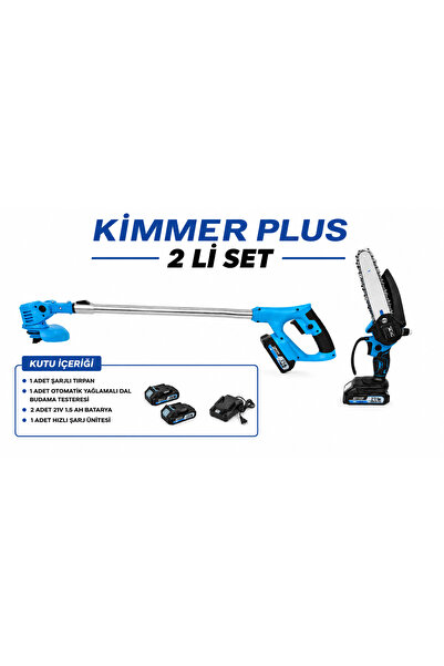 Beyhekim Hırdavat Kimmer Plus 21V Şarjlı Tırpan ve Otomatik Yağlamalı Dal Bud...
