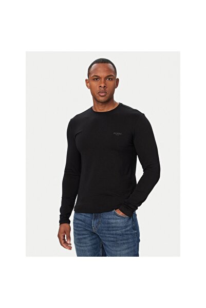 Guess Bluză cu mânecă lungă pentru bărbați M6YI28K3733 Negru