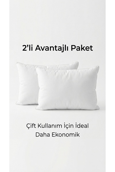 Genel Markalar FeyzaDesign 2’li Kırlent İç Yastığı 40x60 cm 400 gr Boncuk Sil...