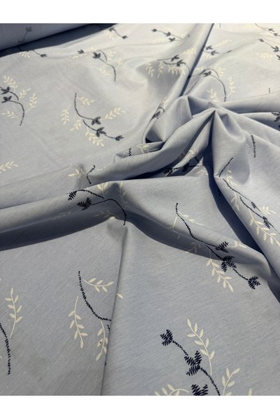 Niks Home 100% Cotton Embroidery Patterned Fabric |   Shirt - Dress - Home Textile |   1 Meter |   Width: 150cm