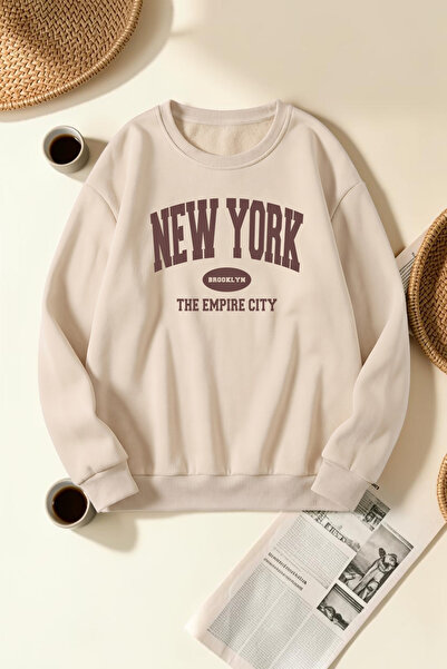 uyguntarz Unisex New York Empire Printed Crew Neck Sweatshirt