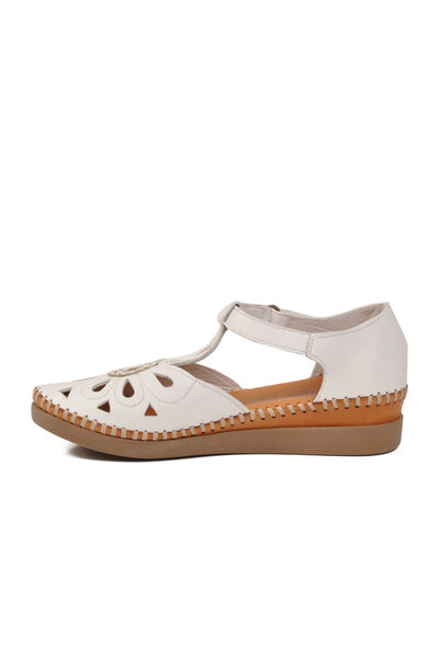 Pierre Cardin Women's White Comfortable Soft Thick-Soled Velcro Sandals Pc-54518
