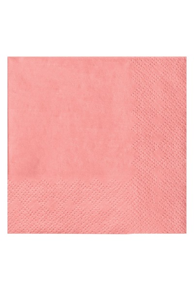 OEM Șervețele de masă roz pastel, cu 2 straturi, 21x21cm - 25 bucăți