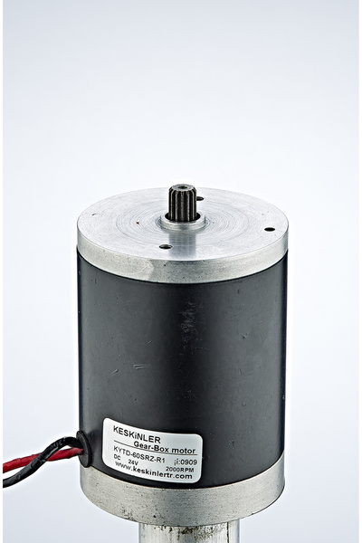 KESKİNLER 24V 2000 RPM DC Redüktörlü Motor (Yuvarlak Gövde Tip 2)