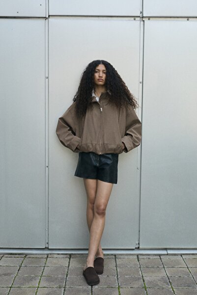 H&M Etek Ucu Balon Kesimli Oversize Ceket