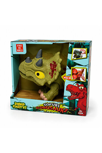 Kidzon Sesli Işıklı Hareketli Triceratops Dinazor Oyuncağı – Gerçekçi Dinozor...