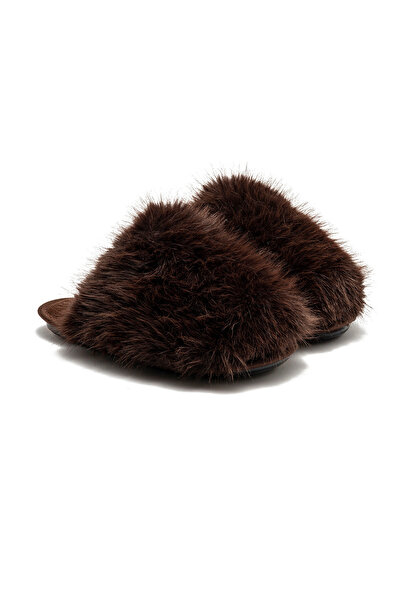 Twigy Ella Plush Women's House Slippers Dark Brown 37/41