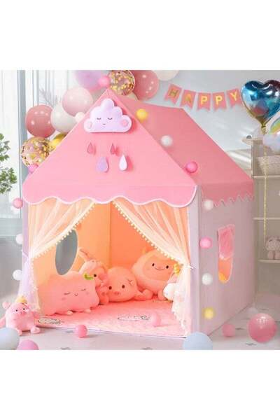 DubaiGallery Pink Kids Indoor Playhouse Tent, Adorable Princess Style Play Te...