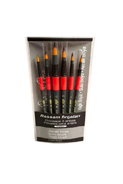 tüftürük Stilo Art Round Tip Brush Set Set of 6