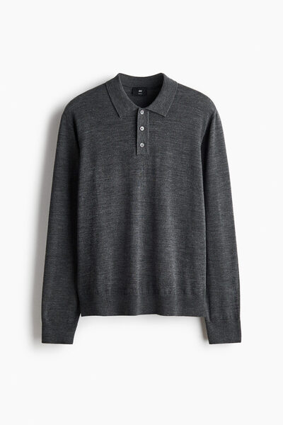 H&M Merinos Yünlü Polo Üst Regular Fit