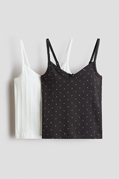 H&M 2'li Pamuklu Pijama Üstü