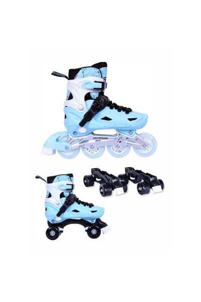 OEMVURAL ΑΘΛΟΠΑΙΔΙΑ 10306 Αυξομειούμενα Πατίνια/Roller Skates 2 σε 1 - Μέντα
