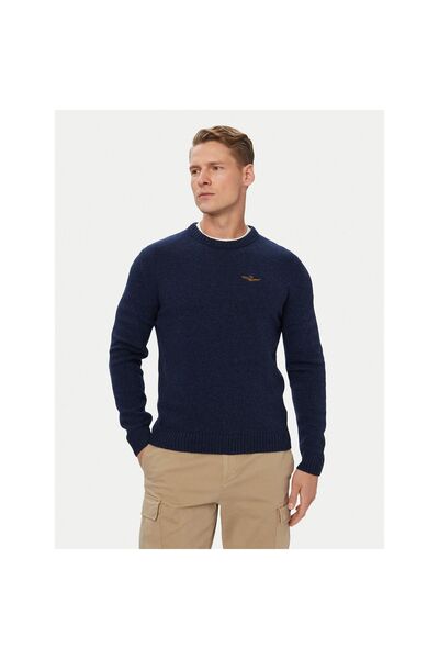Aeronautica Militare Pulover bărbătesc 262MA1645UL00924 Albastru închis