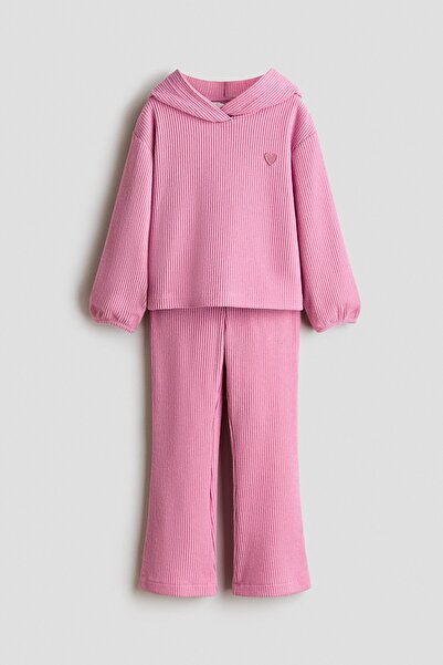 H&M 2 Parçalı Lastik Örgülü Set