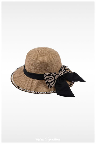 PIECE SIGNATURE Luxury Straw Beach Hat (57-58 cm) (Adjustable String Inside A...