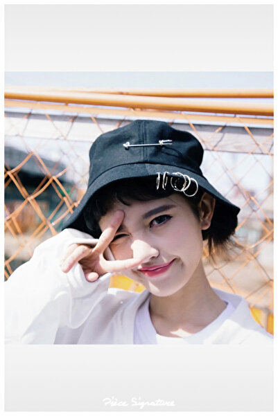 PIECE SIGNATURE Hip Hop Metal Ring Fisherman Hat (For Women and Men)