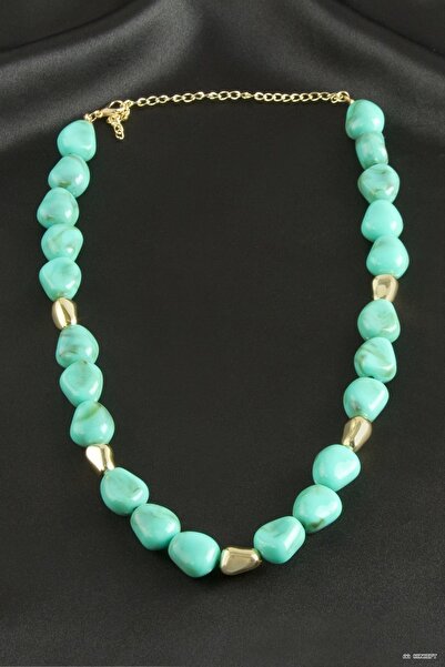 ZERO LAND Concepta Zr Model Oval Plastic (222639) Necklace Turquoise