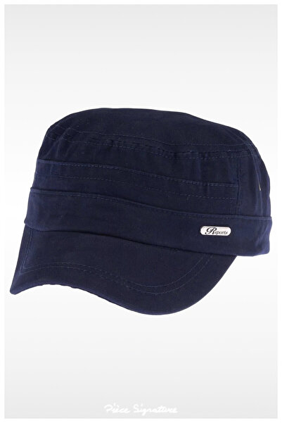 PIECE SIGNATURE Cotton Gabardine Quality Castro Cap (with Adjustable Belt Buc...