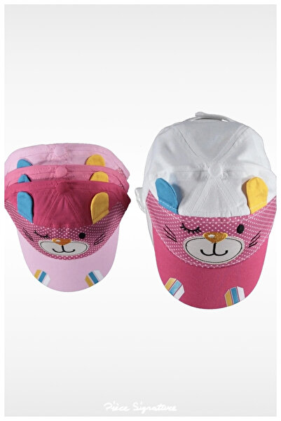 PIECE SIGNATURE Children's Hat with Cat and Ears (1-3 Years) (Light Pink)