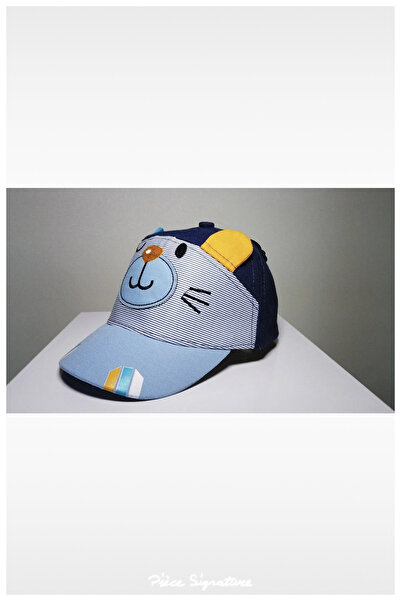 PIECE SIGNATURE Children's Hat with Cat and Ears (1-3 Years) (Navy Blue)