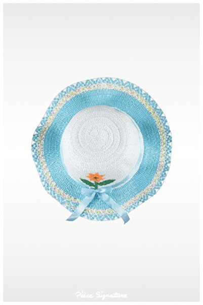 PIECE SIGNATURE Girl's Flower Ribbon Straw Hat