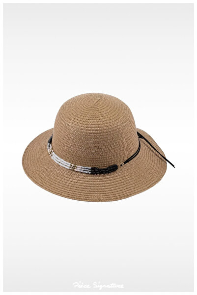 PIECE SIGNATURE Luxury Straw Beach Hat (57-58 cm) (Adjustable String Inside A...