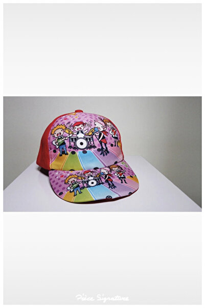 PIECE SIGNATURE Orchestra Printed Girl's Hat (Age 1-4) (Red)