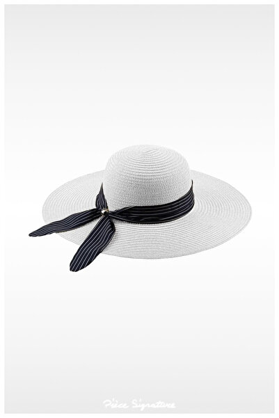 PIECE SIGNATURE Luxury Straw Beach Hat (57-58 cm) (Adjustable String Inside A...