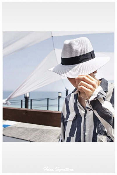 PIECE SIGNATURE Luxury Straw Beach Hat for Women and Men (56-58 cm)
