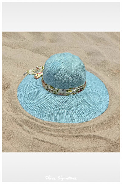 PIECE SIGNATURE Mercerized Beach Hat with Handle for Women (55-58 cm)